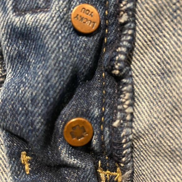 Lucky Brand Boyfriend Jean Shorts with Patches Size 26 - Picture 10 of 11